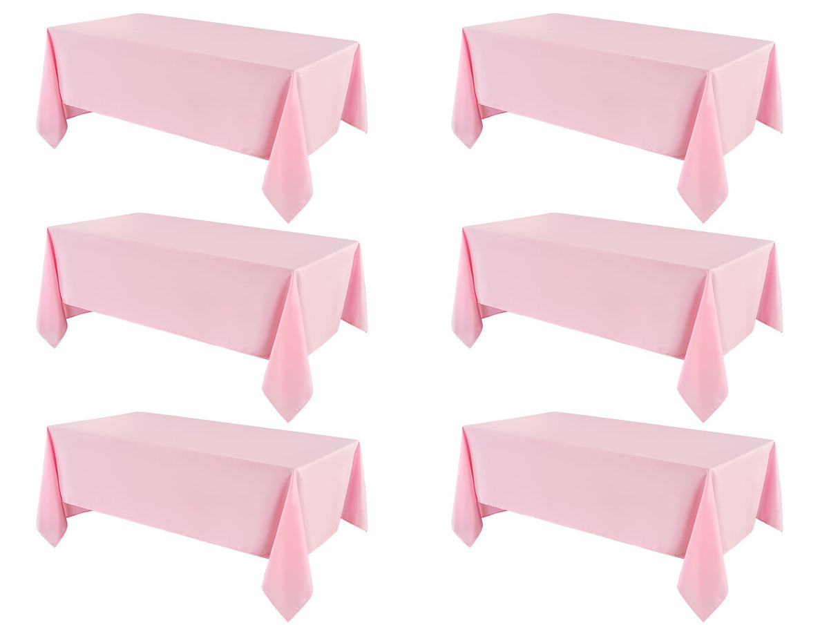 1 Pack White Rectangle Tablecloths 60x84 Inch for 4ft Tables | Washable Decorative Linen Polyester Table Cover for Dining Tables, Banquets Buffets Parties and Weddings