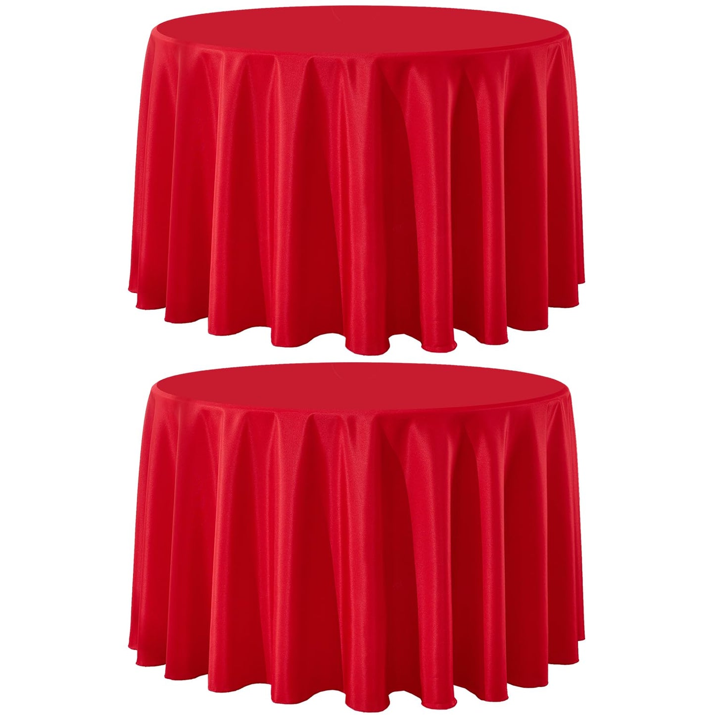 8 Pack Ivory Round Tablecloths 120 Inch for Dining Tables | Washable Decorative Linen Polyester Table Cover for Banquets Buffets Parties and Weddings