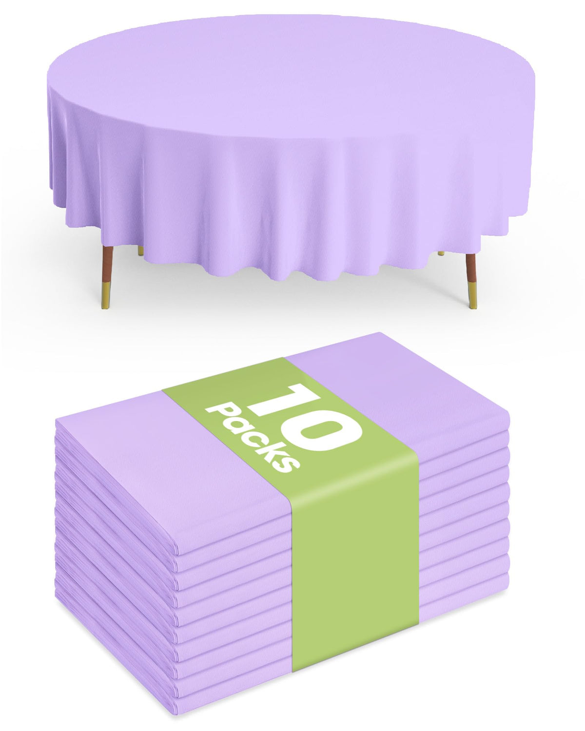 Pureegg Plastic Table Cloth 10 Pack, 54 x 108 Inch Disposable Table Cloths for Party, Picnic and Wedding, Rectangle, White | Picnic, Wedding, Party Supplies, Leakproof & Sturdy, Tablecloth, Table Cover