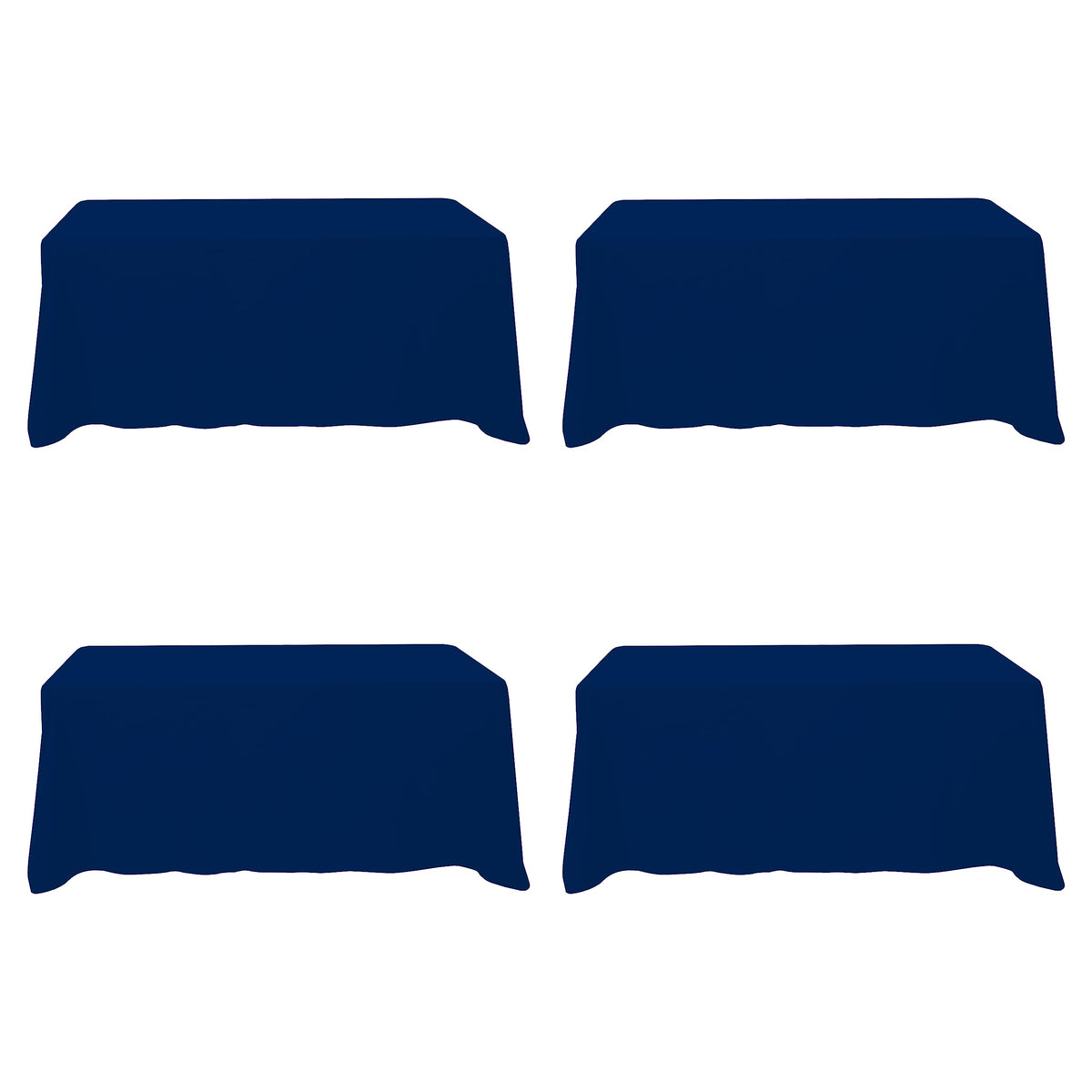 BRILLMAX 6 Pack Ivory Tablecloths 90x132 Inch for 6ft Rectangle Tables | 150 GSM Polyester Fabric, Floor Length Drop, Water, Stain & Wrinkle Resistant Cloth Cover for Wedding Reception Banquet Party
