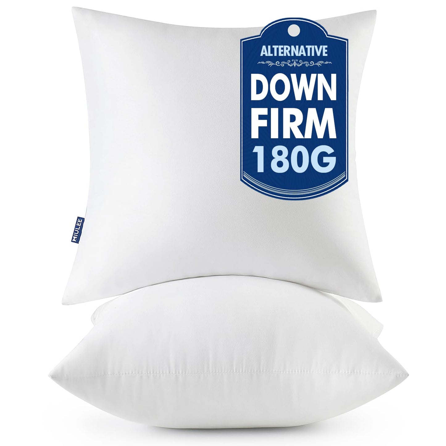 MIULEE 20x20 Throw Pillows Inserts 2 Pack, Decorative Pillows for Couch Bed | 100% Virgin Filling, Full and Fluffy, Lumbar, Back and Neck Support