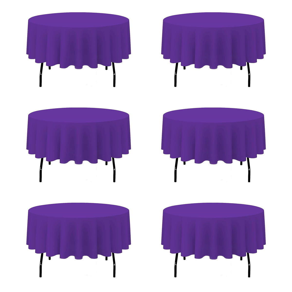 BRILLMAX 4 Pack Ivory Round Tablecloths 108 Inch for 48" Tables | 150 GSM Polyester Fabric, Floor Length Drop, Water, Stain & Wrinkle Resistant Cloth Cover for Wedding Reception Banquet Party