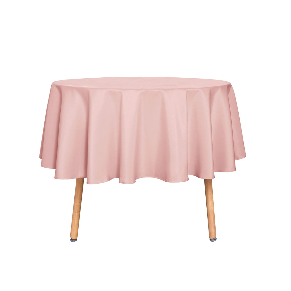 sancua White Round Tablecloth 60 Inch Diameter for 20-48 Inch Tables | Water Resistant Spill Proof, Washable Polyester Cloth Decorative Fabric Cover, For Dining, Buffet Parties and Camping