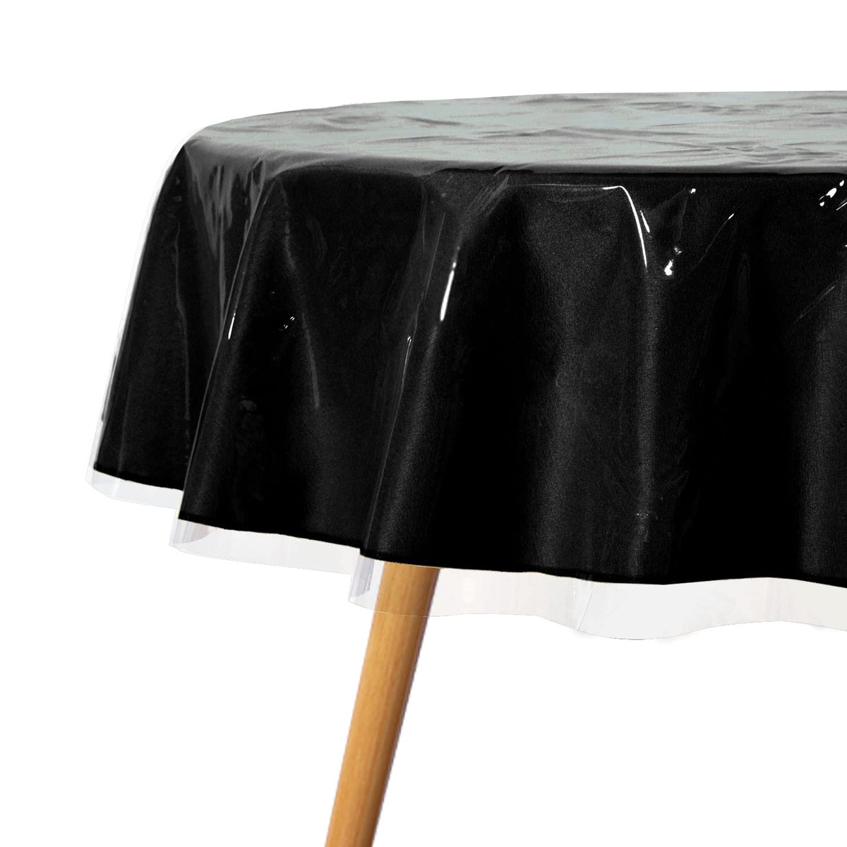 sancua Clear Plastic Table Cover Protector Waterproof Tablecloth 60x84 Inch | Vinyl PVC Rectangle Table Cloth, Oil Spill Proof Wipe Clean, For Dining Tables, Parties & Camping, Crystal Clear