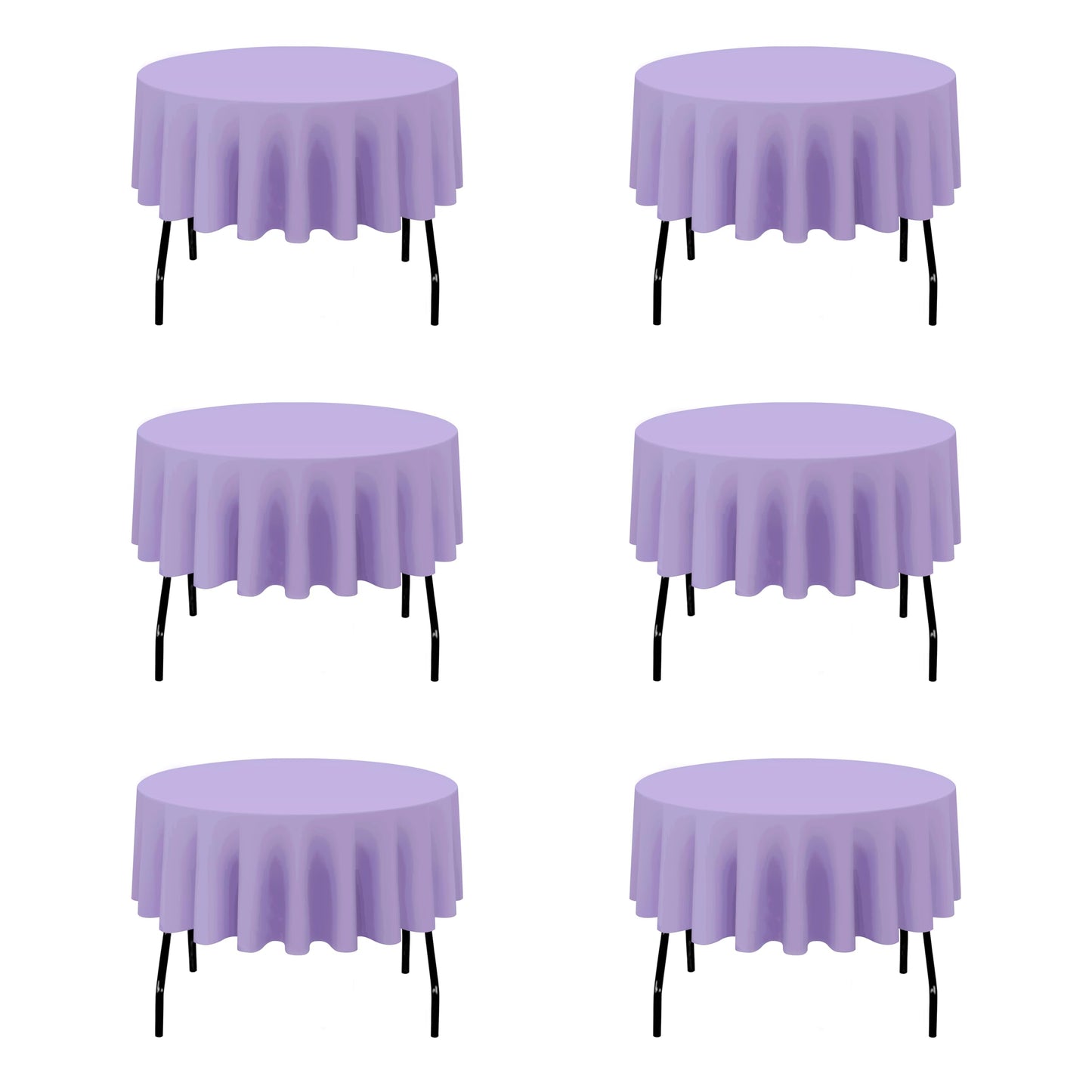 BRILLMAX 4 Pack Ivory Round Tablecloths 108 Inch for 48" Tables | 150 GSM Polyester Fabric, Floor Length Drop, Water, Stain & Wrinkle Resistant Cloth Cover for Wedding Reception Banquet Party