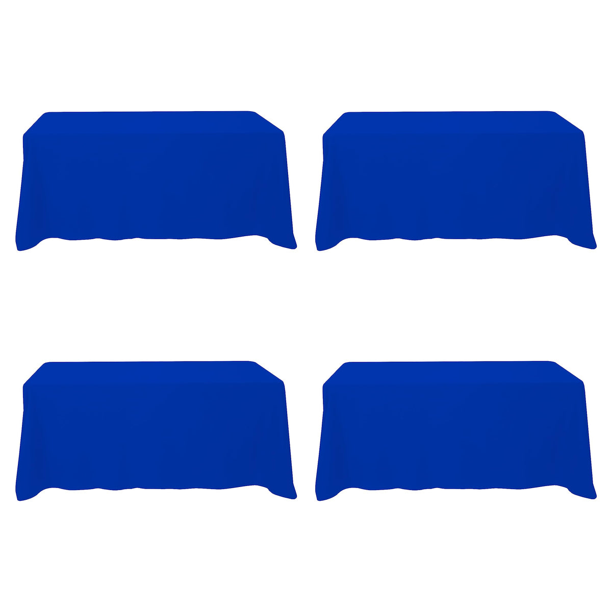 BRILLMAX 6 Pack Ivory Tablecloths 90x132 Inch for 6ft Rectangle Tables | 150 GSM Polyester Fabric, Floor Length Drop, Water, Stain & Wrinkle Resistant Cloth Cover for Wedding Reception Banquet Party