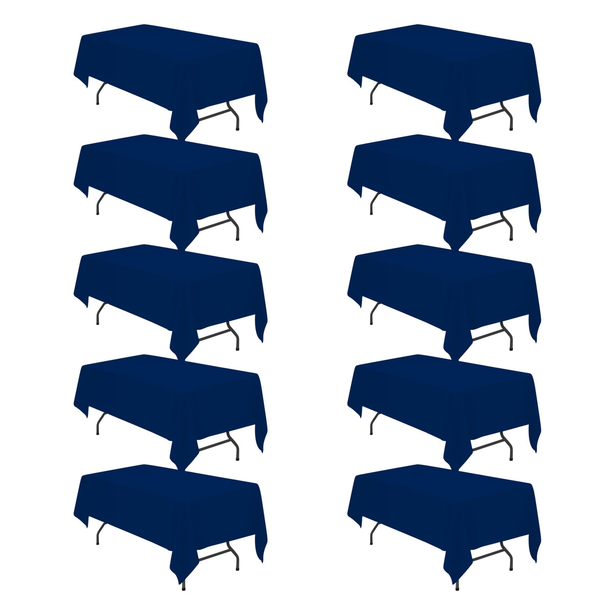 BRILLMAX 6 Pack Ivory Tablecloths 90x132 Inch for 6ft Rectangle Tables | 150 GSM Polyester Fabric, Floor Length Drop, Water, Stain & Wrinkle Resistant Cloth Cover for Wedding Reception Banquet Party