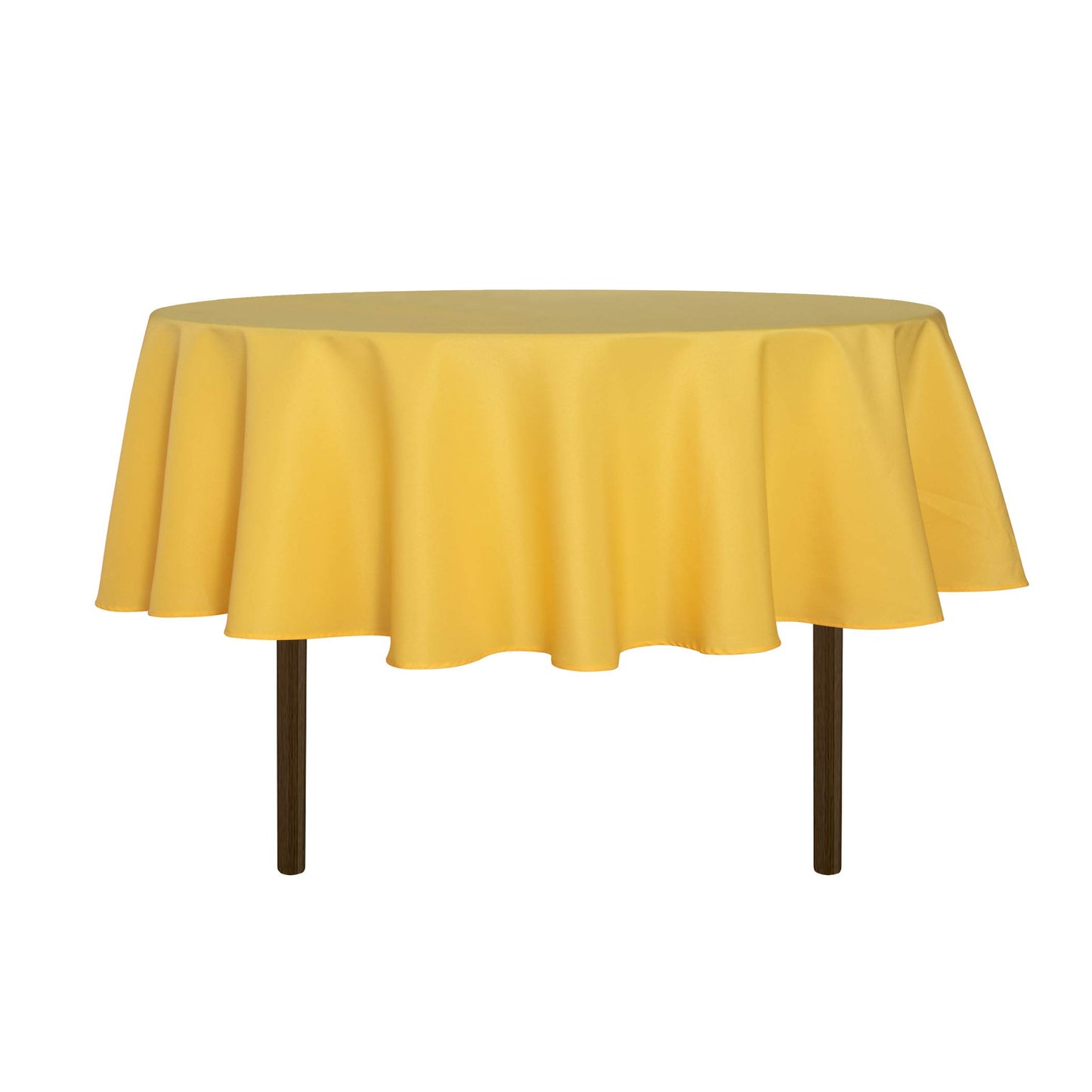 sancua White Round Tablecloth 60 Inch Diameter for 20-48 Inch Tables | Water Resistant Spill Proof, Washable Polyester Cloth Decorative Fabric Cover, For Dining, Buffet Parties and Camping