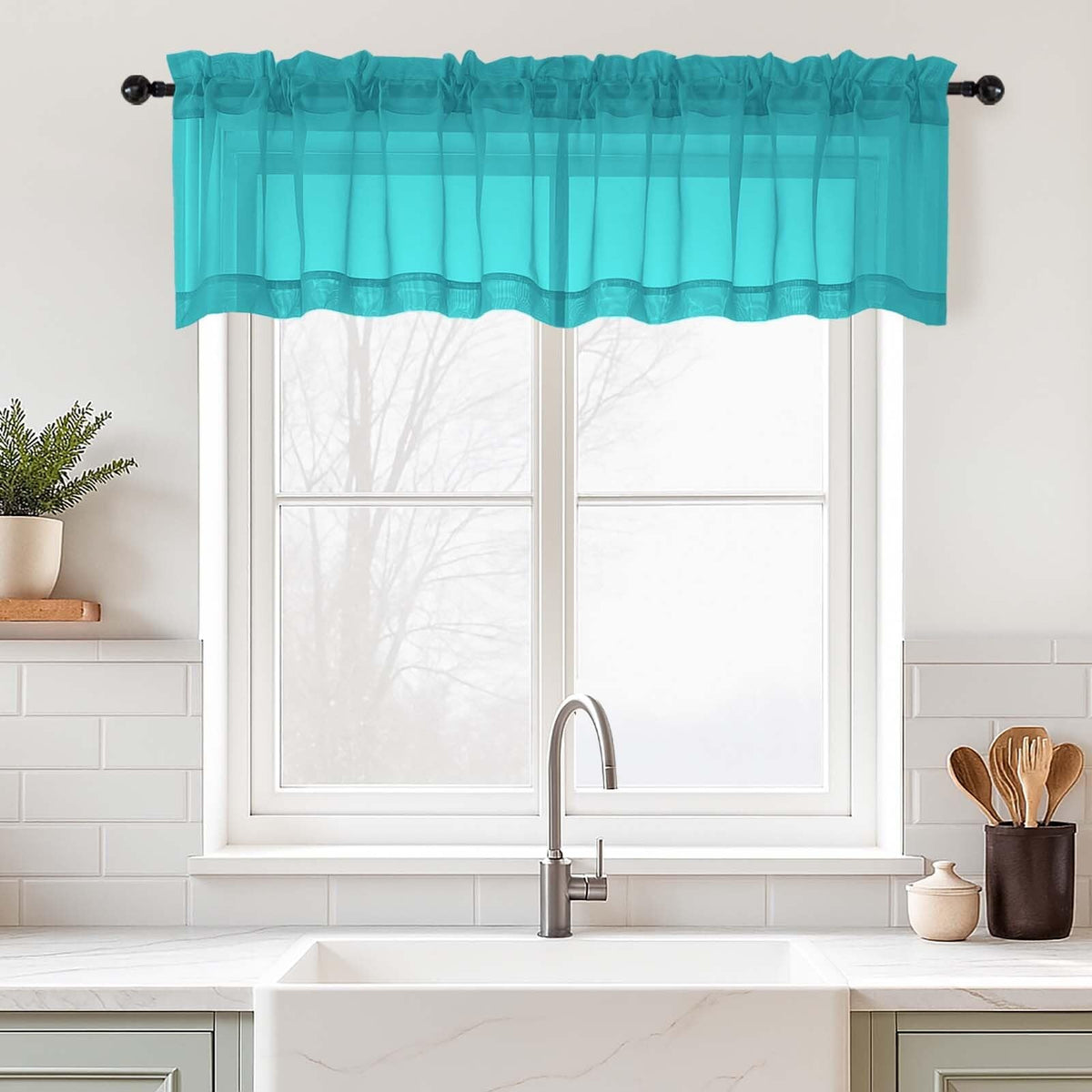 Purple Window Sheer Curtains 54 inch Length, Soft Airy Light Filtering Sheer Curtain 2 Panels Set, Dual Rod Pocket Gauze Purple Drapes for Living Room Bedroom, 2x42Wx54L Inches