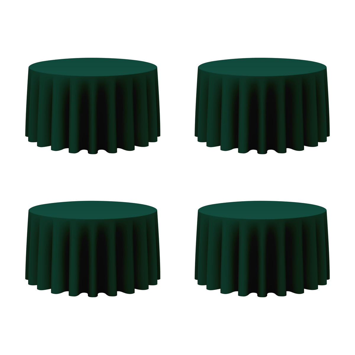 BRILLMAX 4 Pack Ivory Round Tablecloths 108 Inch for 48" Tables | 150 GSM Polyester Fabric, Floor Length Drop, Water, Stain & Wrinkle Resistant Cloth Cover for Wedding Reception Banquet Party