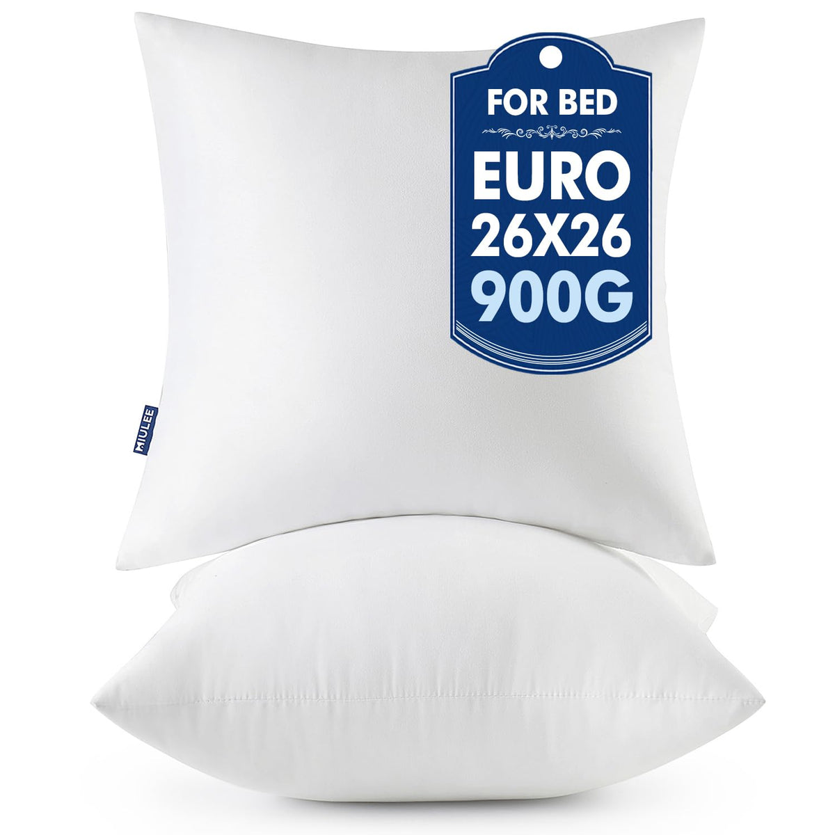 MIULEE 20x20 Throw Pillows Inserts 2 Pack, Decorative Pillows for Couch Bed | 100% Virgin Filling, Full and Fluffy, Lumbar, Back and Neck Support