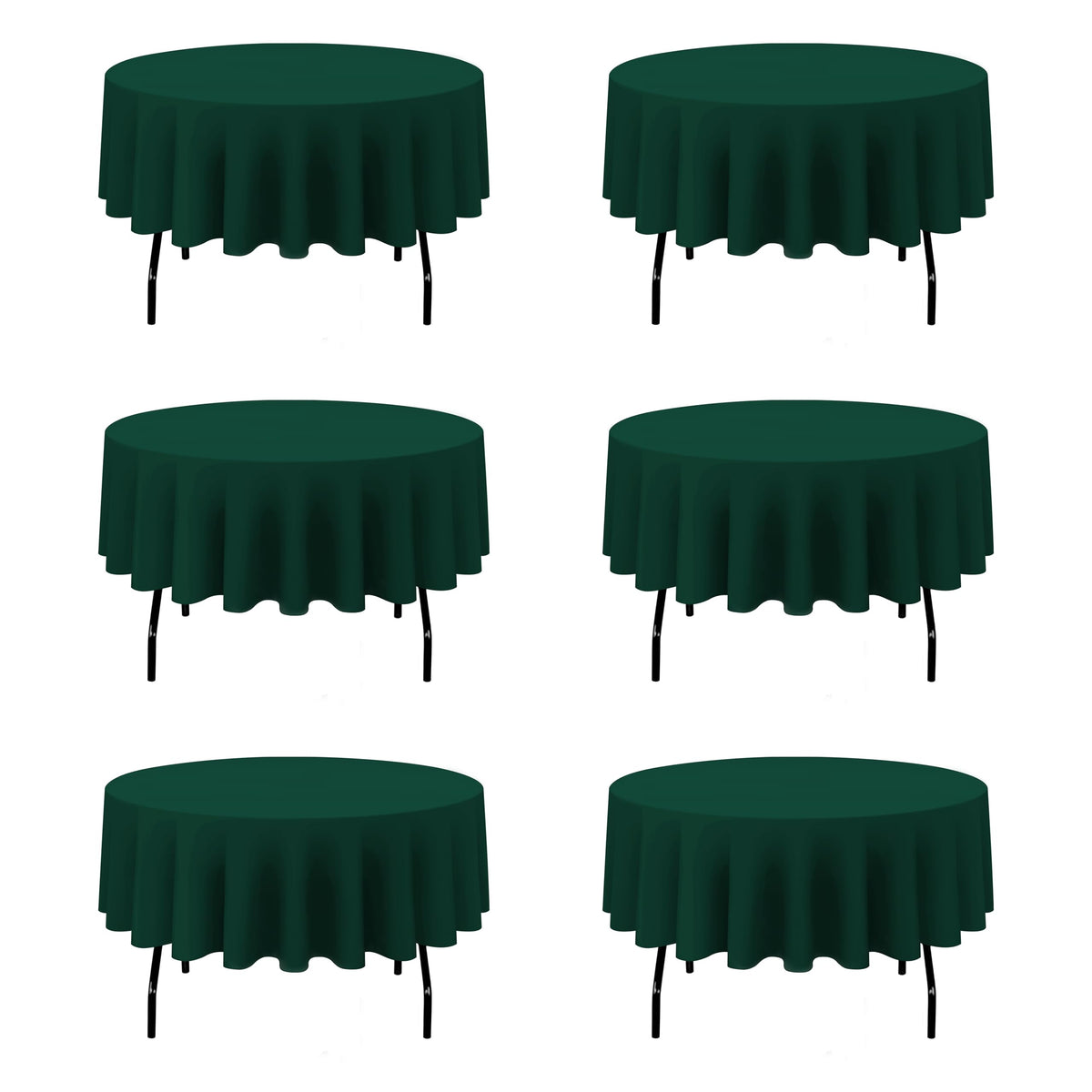 BRILLMAX 4 Pack Ivory Round Tablecloths 108 Inch for 48" Tables | 150 GSM Polyester Fabric, Floor Length Drop, Water, Stain & Wrinkle Resistant Cloth Cover for Wedding Reception Banquet Party