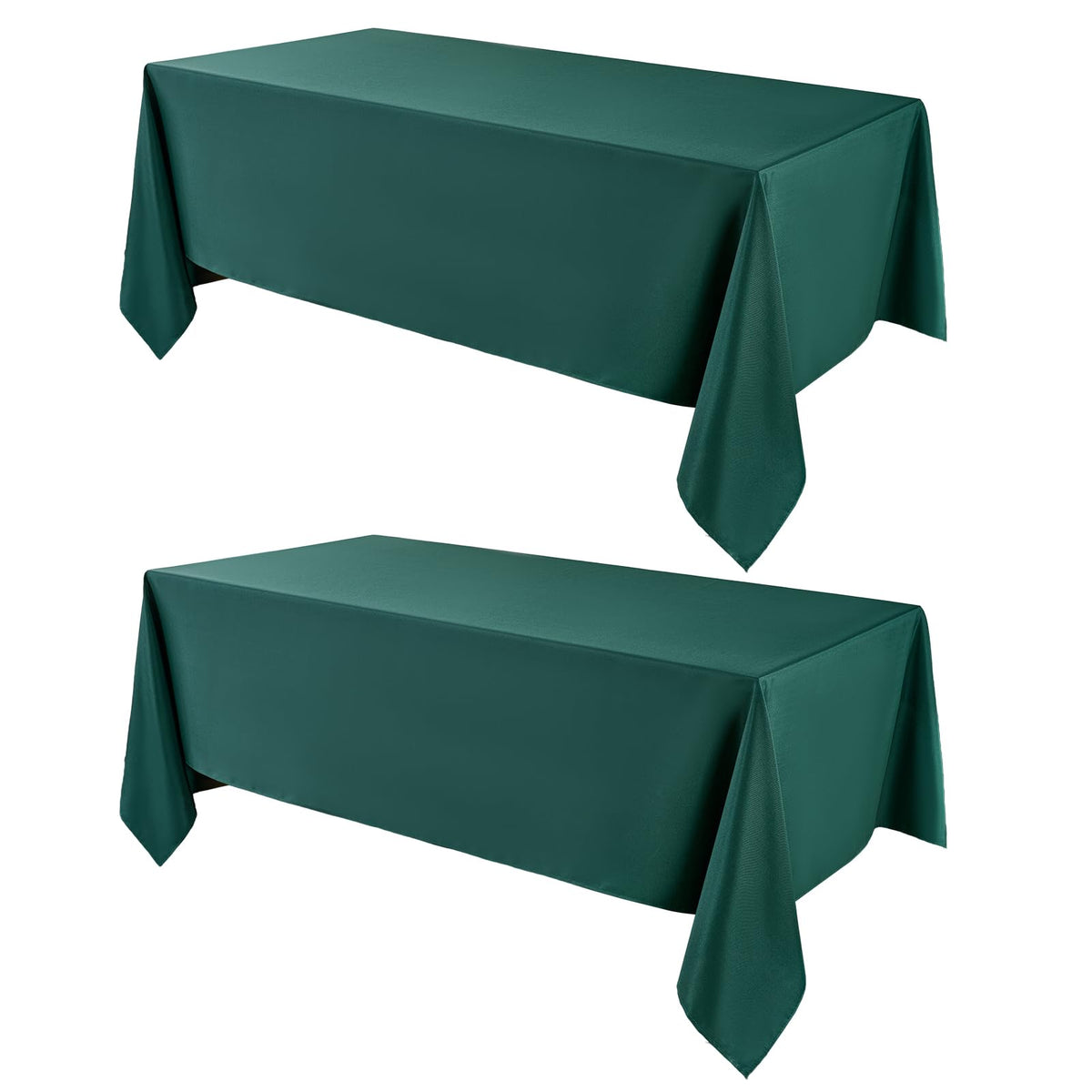 1 Pack White Rectangle Tablecloths 60x84 Inch for 4ft Tables | Washable Decorative Linen Polyester Table Cover for Dining Tables, Banquets Buffets Parties and Weddings