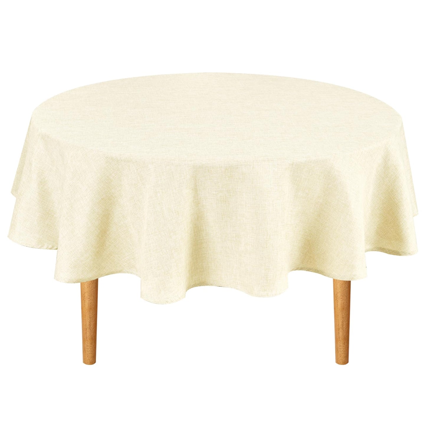 Beige Faux Linen Rectangle Tablecloth 60 x 102 Inch for Dining Room | Linen Texture Table Cover, Wrinkle and Stain Resistant, Durable and Washable Table Cloth for Kitchen Party Home Decor