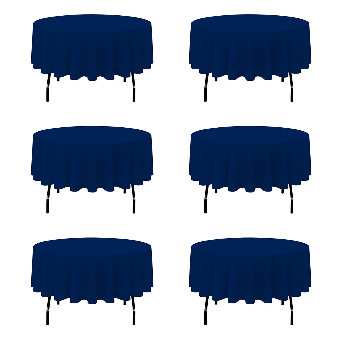 BRILLMAX 4 Pack Ivory Round Tablecloths 108 Inch for 48" Tables | 150 GSM Polyester Fabric, Floor Length Drop, Water, Stain & Wrinkle Resistant Cloth Cover for Wedding Reception Banquet Party