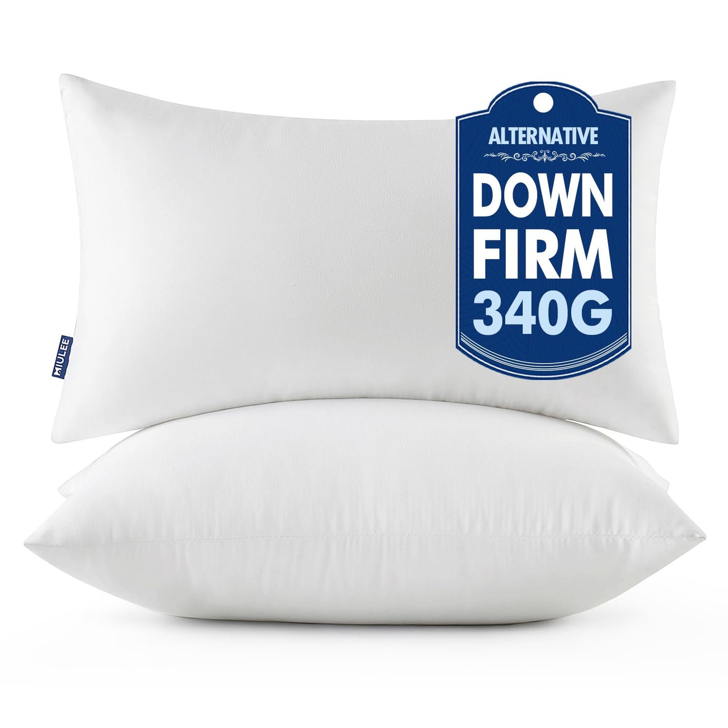 MIULEE 18x18 Throw Pillows Inserts 2 Pack, Decorative Pillows for Couch Bed | 100% Virgin Filling, Full and Fluffy, Lumbar, Back and Neck Support