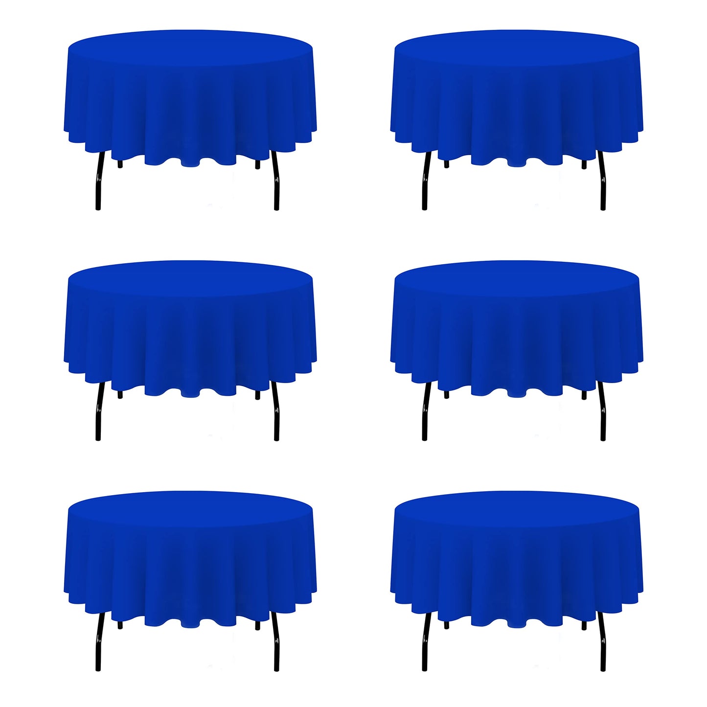 BRILLMAX 4 Pack Ivory Round Tablecloths 108 Inch for 48" Tables | 150 GSM Polyester Fabric, Floor Length Drop, Water, Stain & Wrinkle Resistant Cloth Cover for Wedding Reception Banquet Party