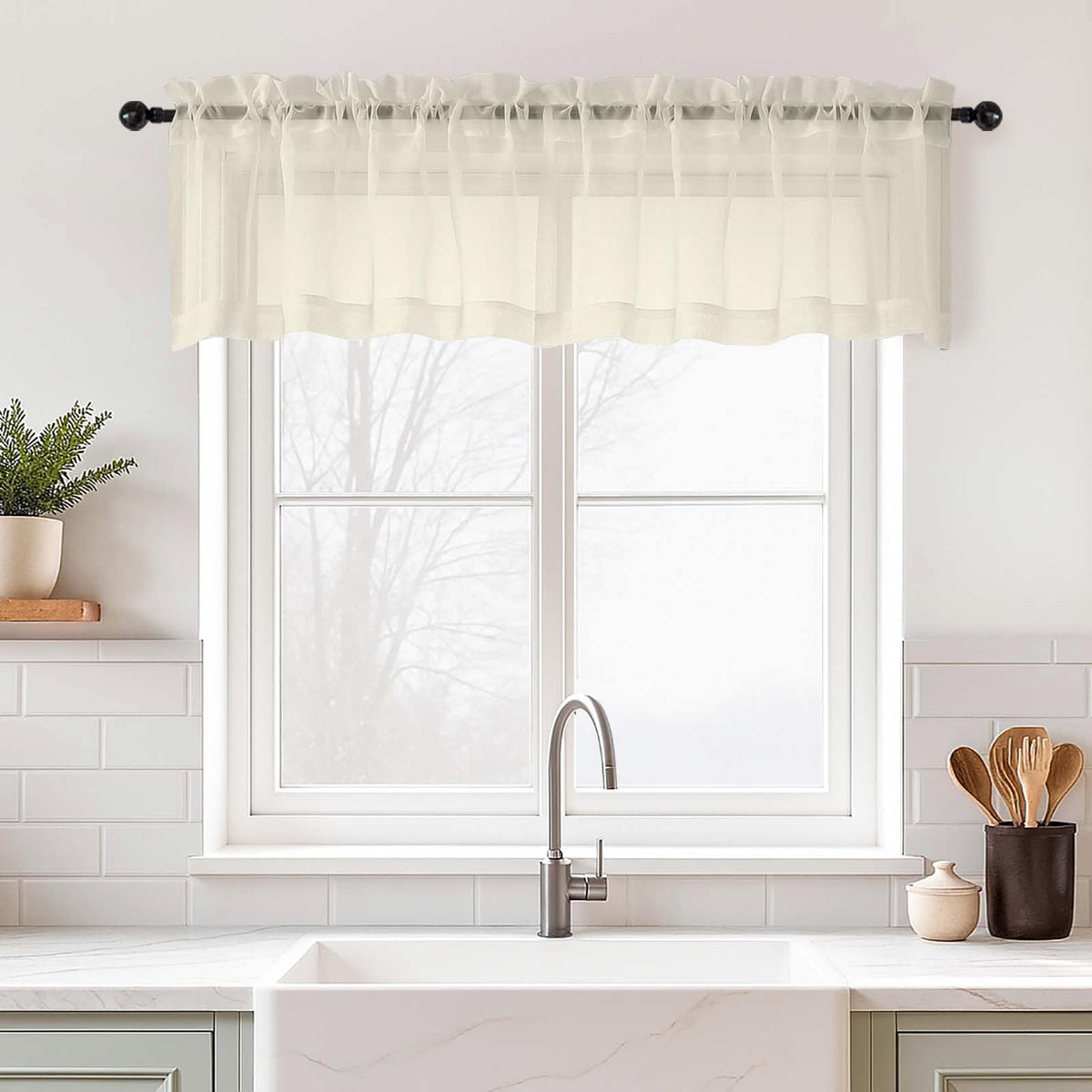 Purple Window Sheer Curtains 54 inch Length, Soft Airy Light Filtering Sheer Curtain 2 Panels Set, Dual Rod Pocket Gauze Purple Drapes for Living Room Bedroom, 2x42Wx54L Inches