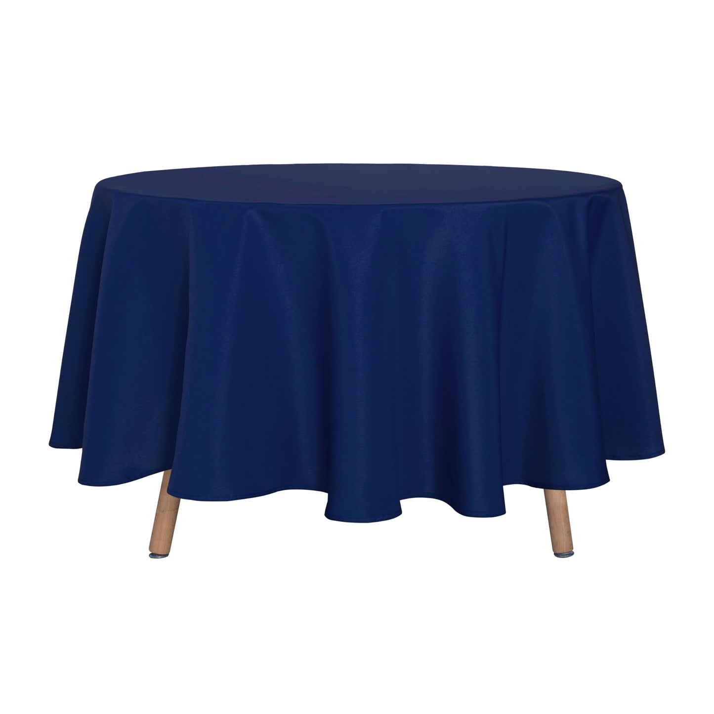 sancua White Round Tablecloth 60 Inch Diameter for 20-48 Inch Tables | Water Resistant Spill Proof, Washable Polyester Cloth Decorative Fabric Cover, For Dining, Buffet Parties and Camping