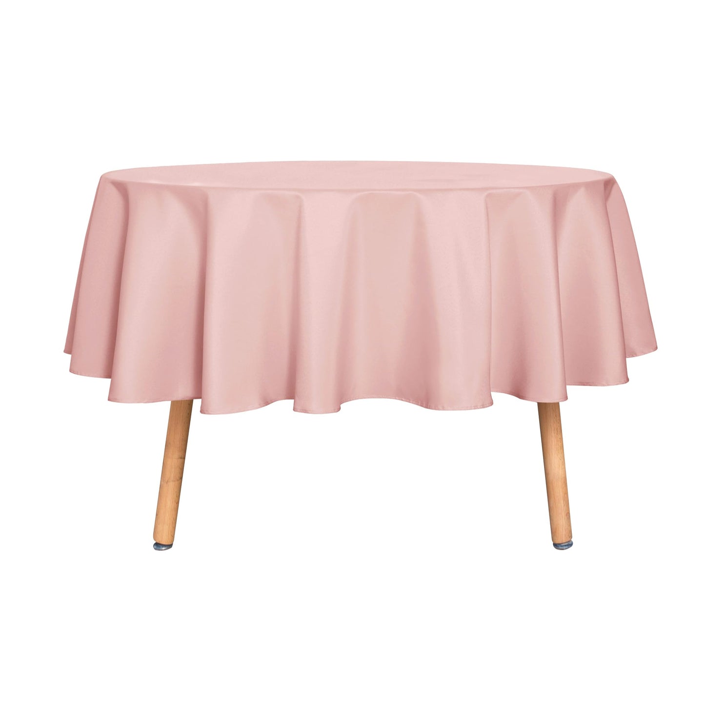 sancua White Round Tablecloth 60 Inch Diameter for 20-48 Inch Tables | Water Resistant Spill Proof, Washable Polyester Cloth Decorative Fabric Cover, For Dining, Buffet Parties and Camping