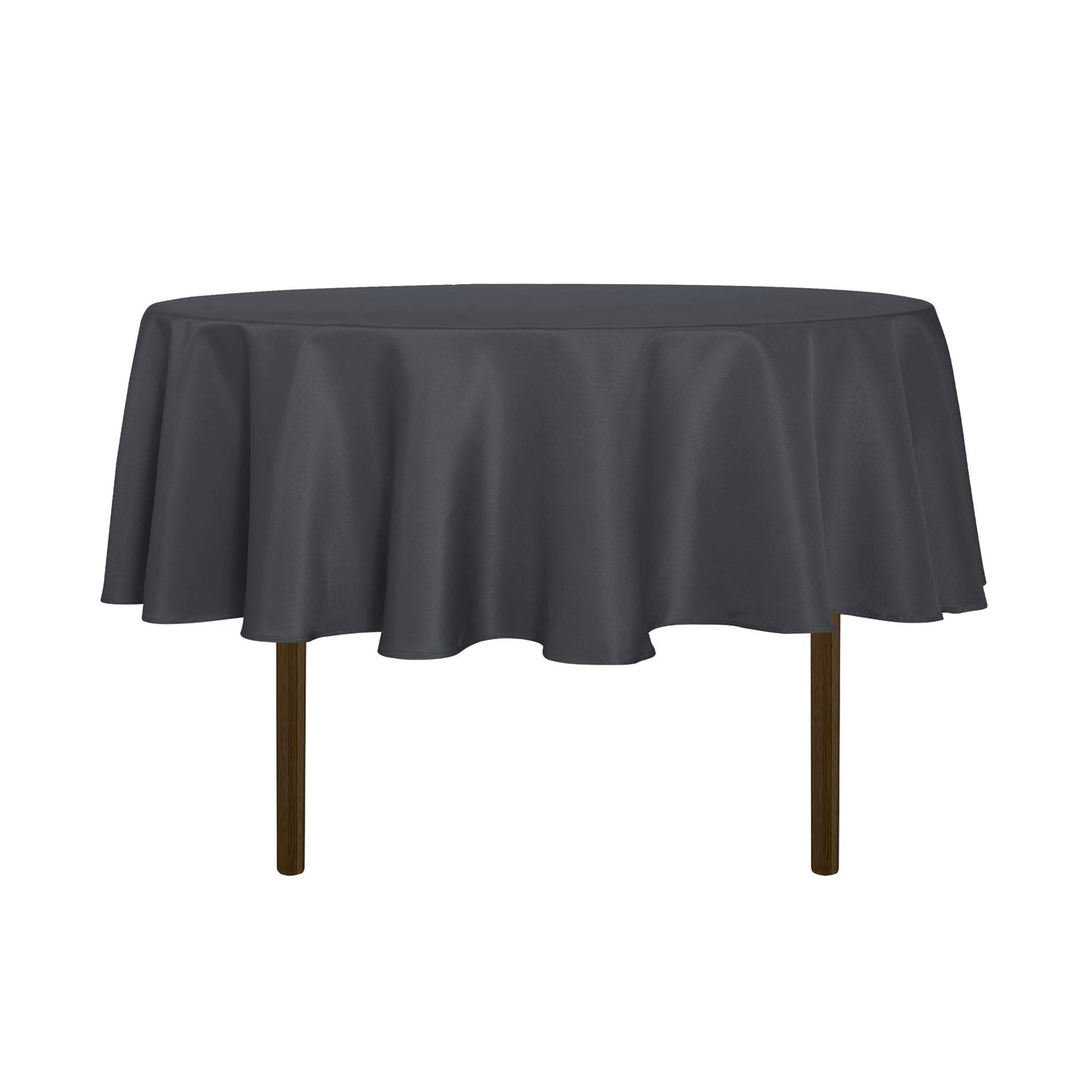 sancua White Round Tablecloth 60 Inch Diameter for 20-48 Inch Tables | Water Resistant Spill Proof, Washable Polyester Cloth Decorative Fabric Cover, For Dining, Buffet Parties and Camping