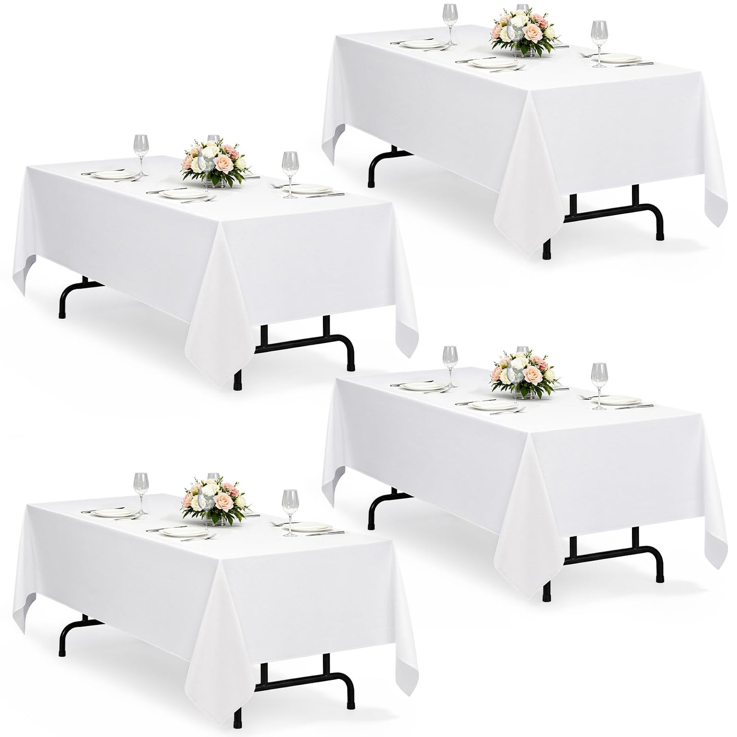 Decorelia Faux Linen Round Tablecloths 60 inch, Waterproof Decorative Washable Texture Rustic Circle Table Cloth Cover for Dining Kitchen Party Farmhouse Outdoor(Round (2-4 Seats),Sage Green)