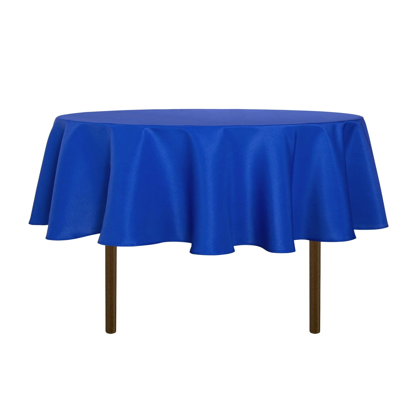 sancua White Round Tablecloth 60 Inch Diameter for 20-48 Inch Tables | Water Resistant Spill Proof, Washable Polyester Cloth Decorative Fabric Cover, For Dining, Buffet Parties and Camping