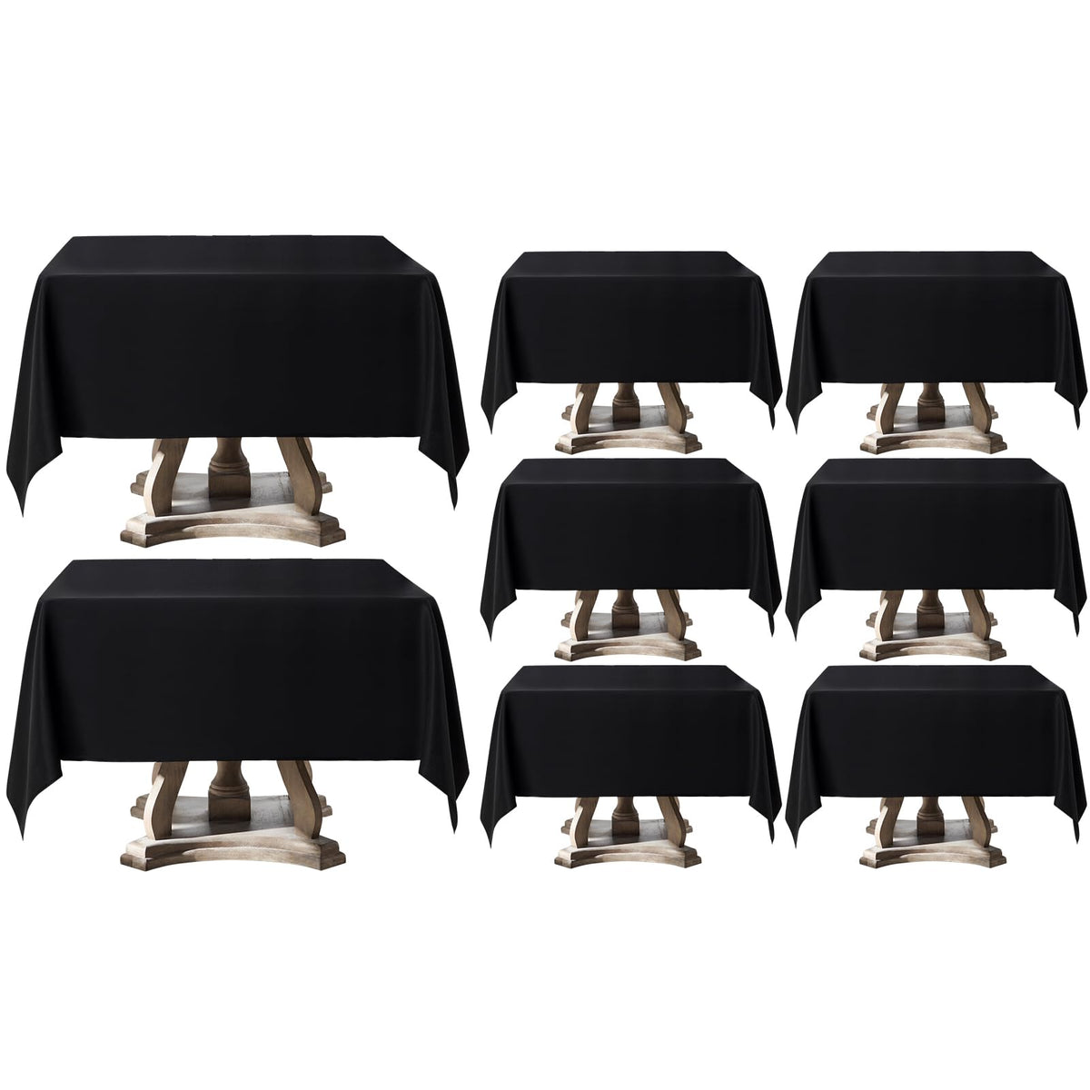 1 Pack White Rectangle Tablecloths 60x84 Inch for 4ft Tables | Washable Decorative Linen Polyester Table Cover for Dining Tables, Banquets Buffets Parties and Weddings