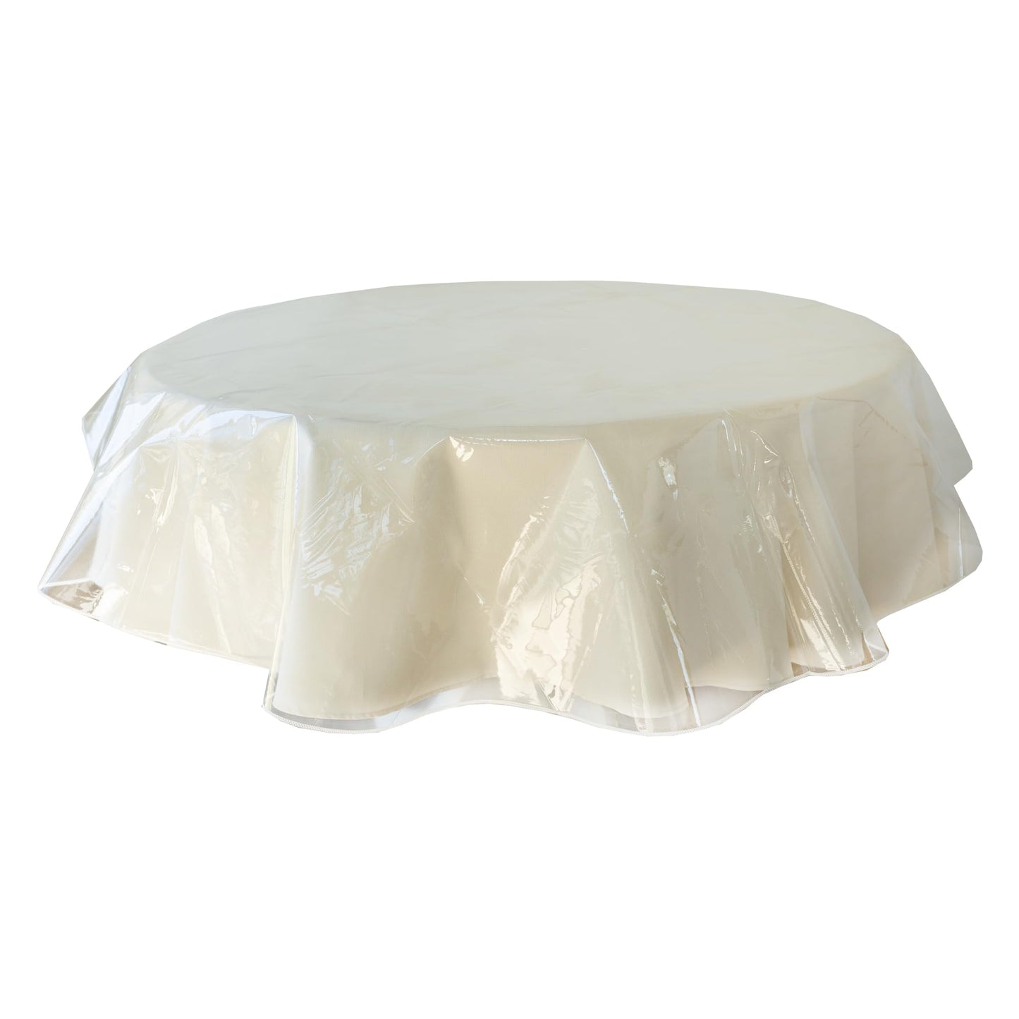 Benson Mills Heavy Duty Crystal Clear Plastic 100% Waterproof Tablecloth Protector, Vinyl PVC Table Cloth, Oil Spill Proof Wipe Clean Table Cover Tables (70" x 90" Extra Wide Rectangular/Oblong)