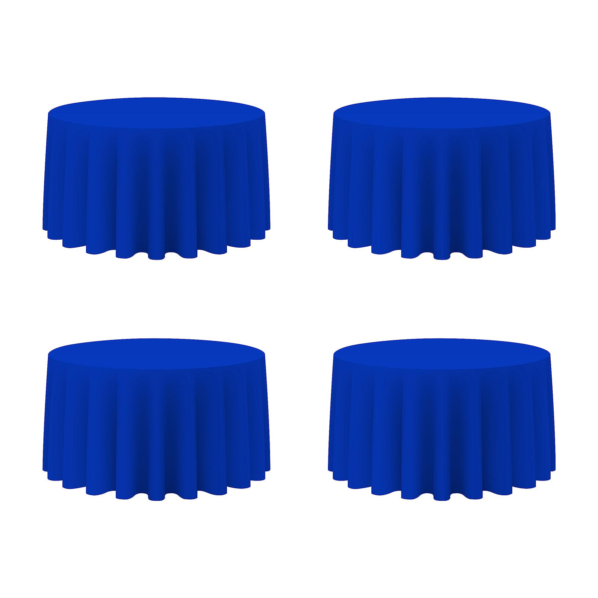 BRILLMAX 4 Pack Ivory Round Tablecloths 108 Inch for 48" Tables | 150 GSM Polyester Fabric, Floor Length Drop, Water, Stain & Wrinkle Resistant Cloth Cover for Wedding Reception Banquet Party