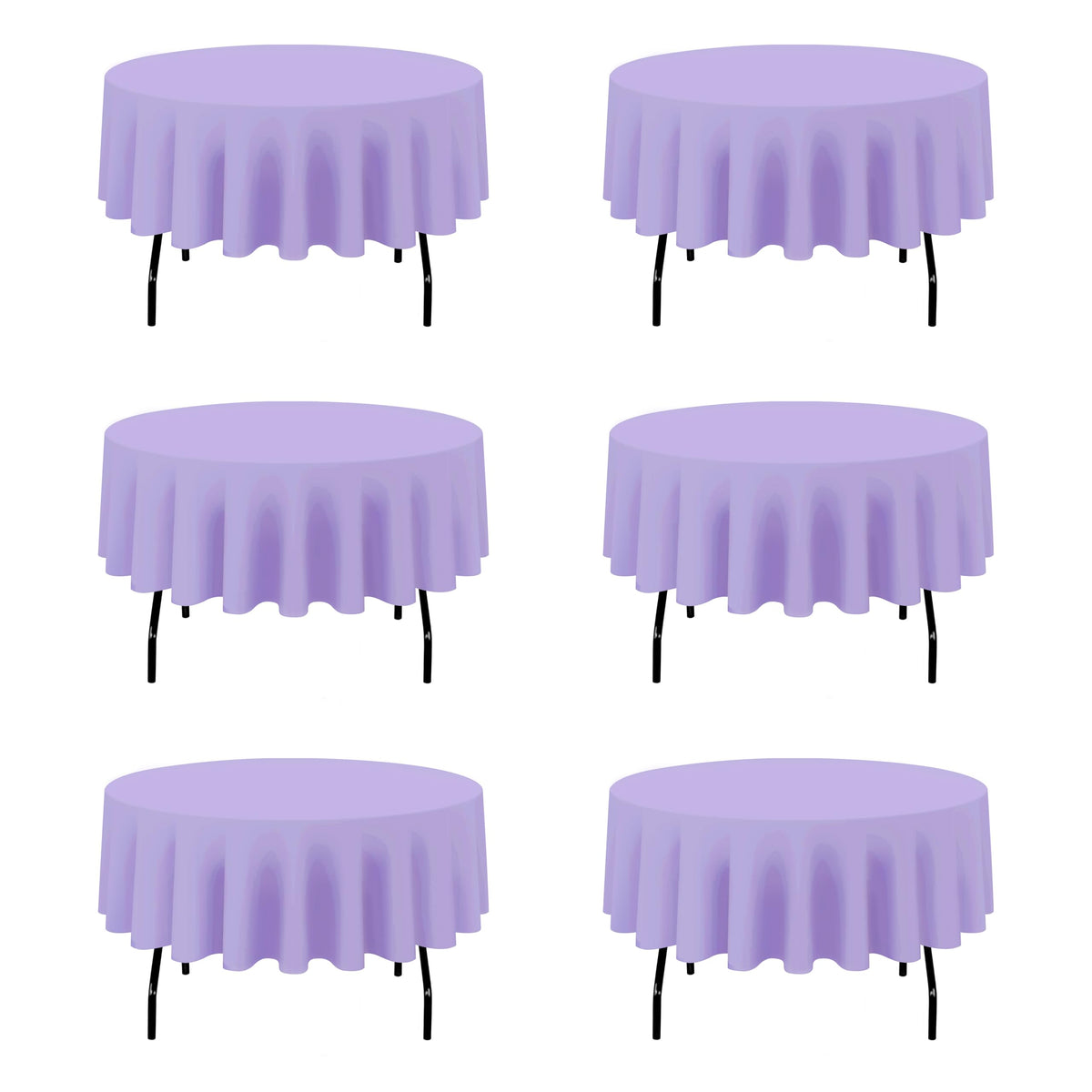 BRILLMAX 4 Pack Ivory Round Tablecloths 108 Inch for 48" Tables | 150 GSM Polyester Fabric, Floor Length Drop, Water, Stain & Wrinkle Resistant Cloth Cover for Wedding Reception Banquet Party