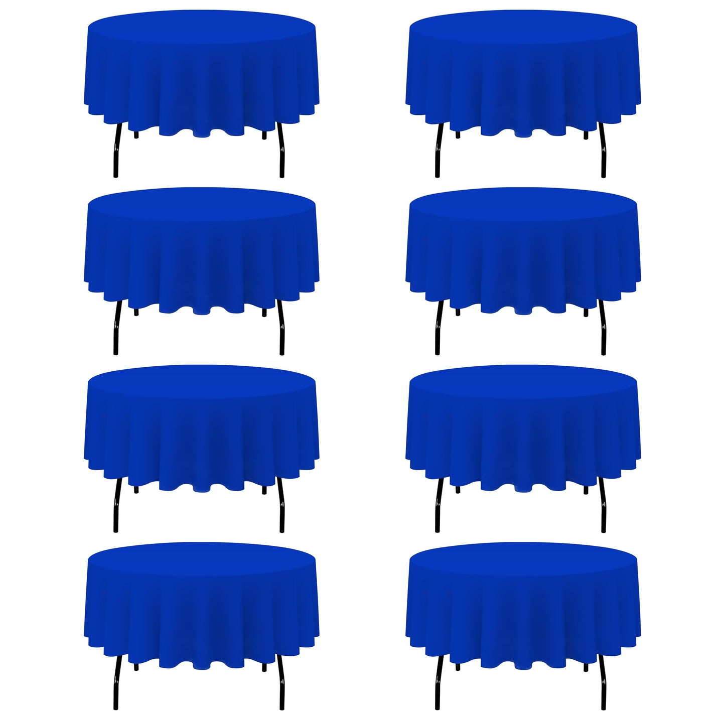 BRILLMAX 4 Pack Ivory Round Tablecloths 108 Inch for 48" Tables | 150 GSM Polyester Fabric, Floor Length Drop, Water, Stain & Wrinkle Resistant Cloth Cover for Wedding Reception Banquet Party