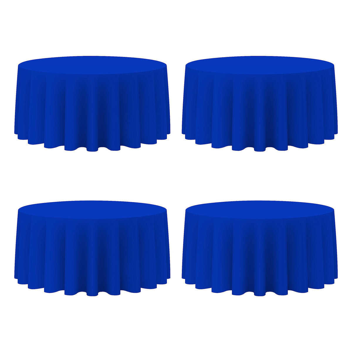 BRILLMAX 4 Pack Ivory Round Tablecloths 108 Inch for 48" Tables | 150 GSM Polyester Fabric, Floor Length Drop, Water, Stain & Wrinkle Resistant Cloth Cover for Wedding Reception Banquet Party