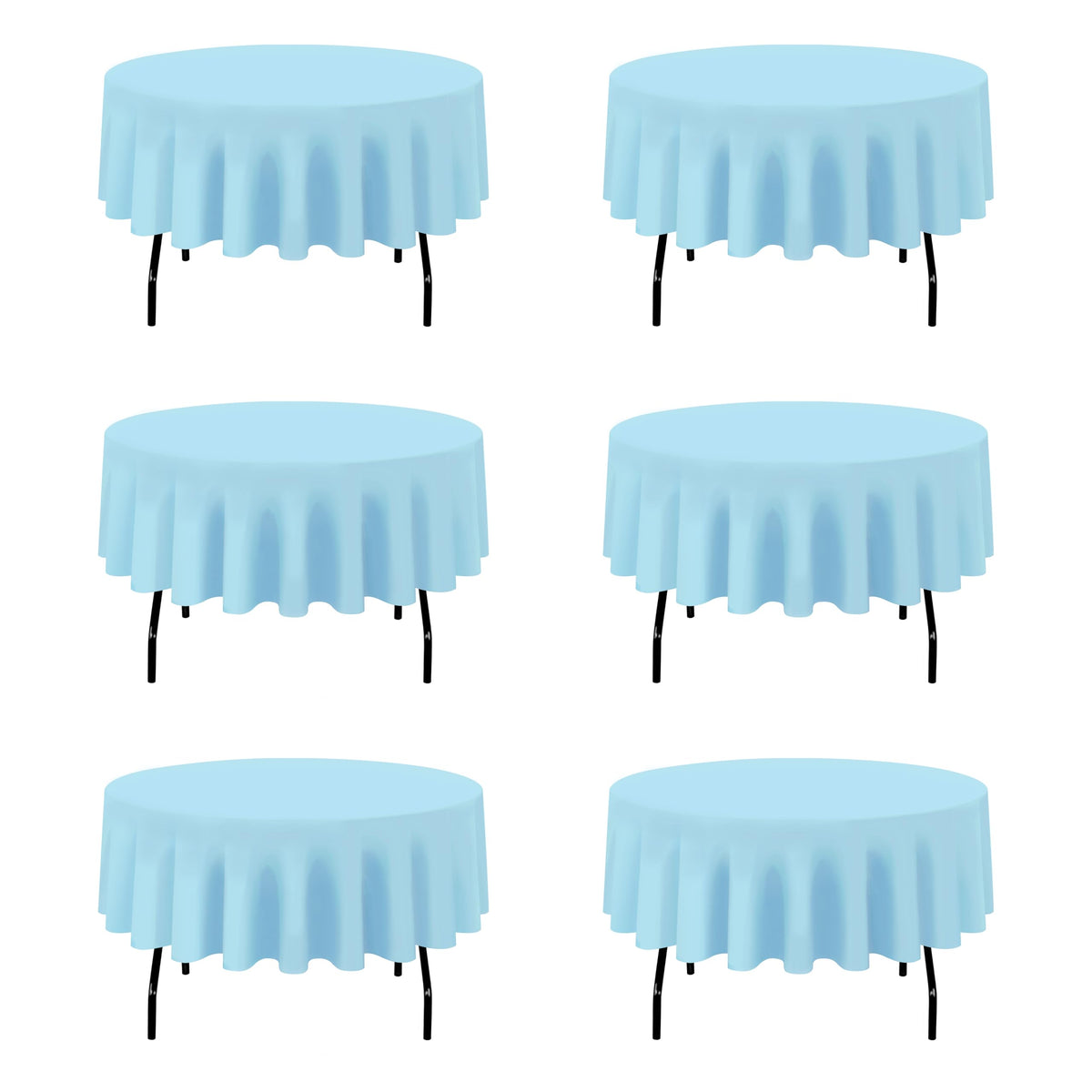 BRILLMAX 4 Pack Ivory Round Tablecloths 108 Inch for 48" Tables | 150 GSM Polyester Fabric, Floor Length Drop, Water, Stain & Wrinkle Resistant Cloth Cover for Wedding Reception Banquet Party