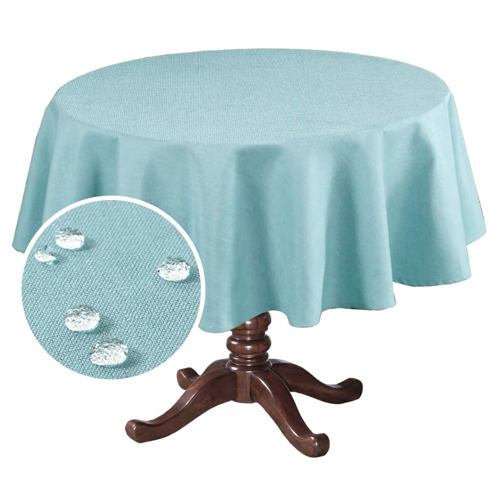 H.VERSAILTEX Linen Textured Table Cloths 60 x 120 Inch Premium Solid Tablecloth Spill-Proof Waterproof Table Cover for Dining Buffet Feature Extra Soft and Thick Fabric Wrinkle Free, Taupe