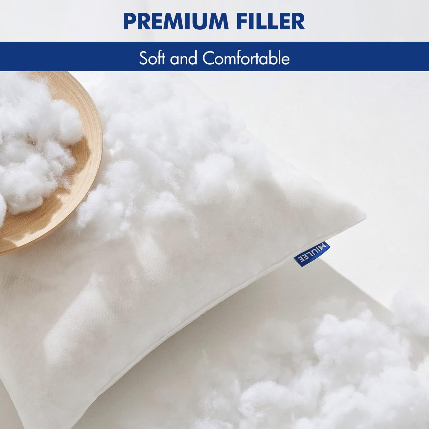 MIULEE Pillow Insert 12x20 Inch Decorative Rectangle Throw Pillow Insert | Premium Fluffy Pillow Forms Sham Stuffer for Sofa Couch Living Room