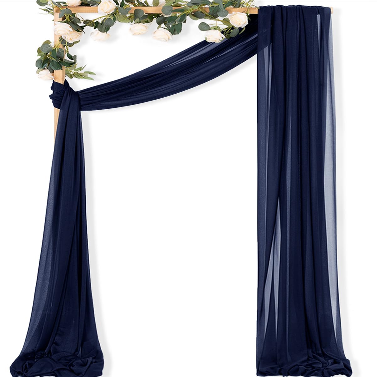 Sheer Gauze Wedding Arch Draping Fabric 29" x 20 FT 4 Panel Sage Green | Shimmery Gauze Drapes, Airy Backdrop Curtains, 6.6 Yard Outdoor Drapery Panels, Photo Background, Wedding Church Events Decor