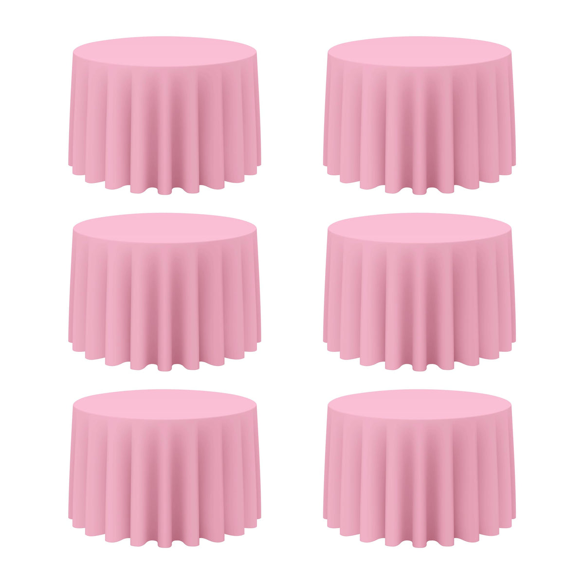 BRILLMAX 4 Pack Ivory Round Tablecloths 108 Inch for 48" Tables | 150 GSM Polyester Fabric, Floor Length Drop, Water, Stain & Wrinkle Resistant Cloth Cover for Wedding Reception Banquet Party