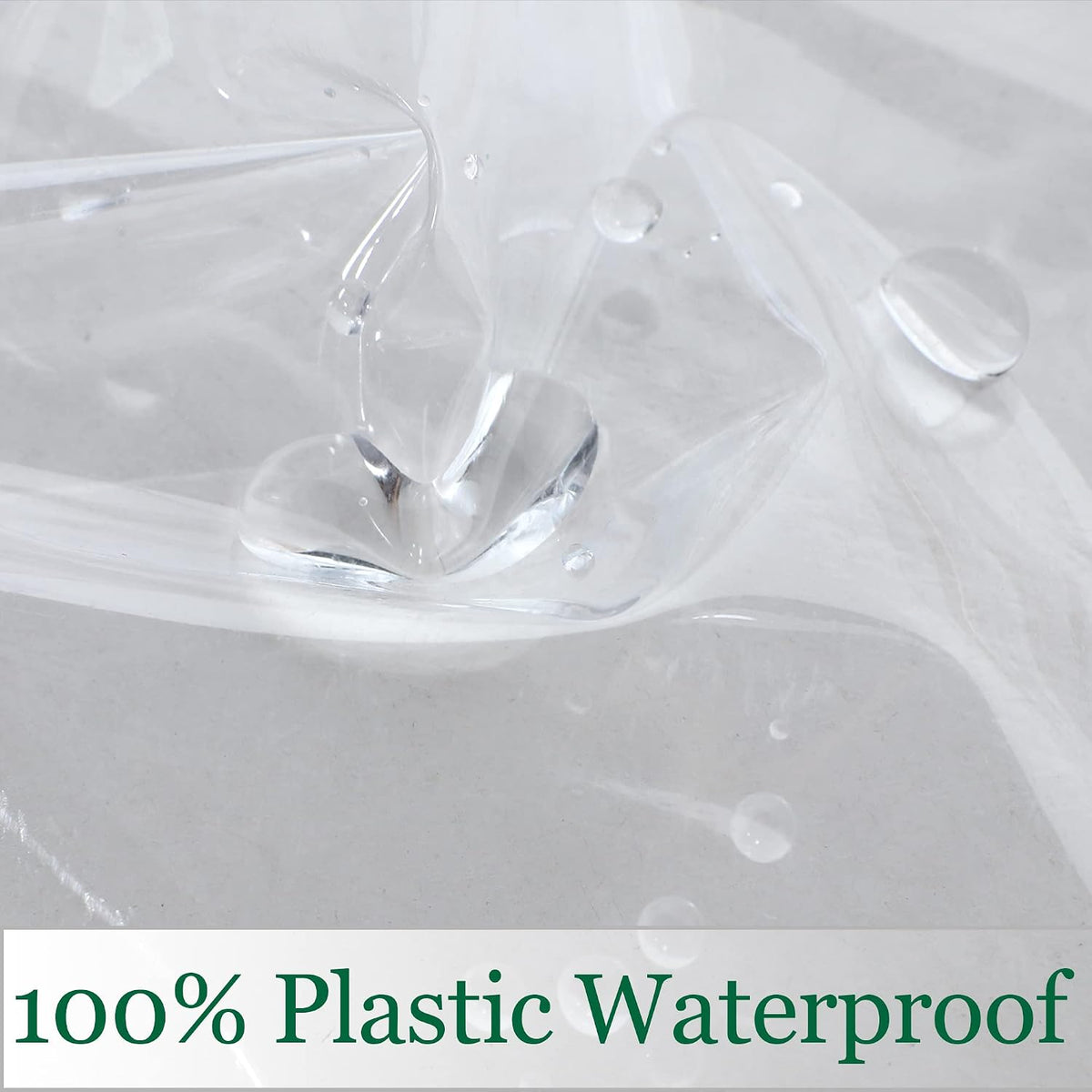 Obstal Clear Plastic Tablecloth 60 x 60 Inch, Vinyl PVC Table Cloth Clear | 100% Waterproof Oil-Proof Spill-Proof, Wipeable Rectangle Tablecloth Protector for Dining Table, Outdoor/Indoor Uses