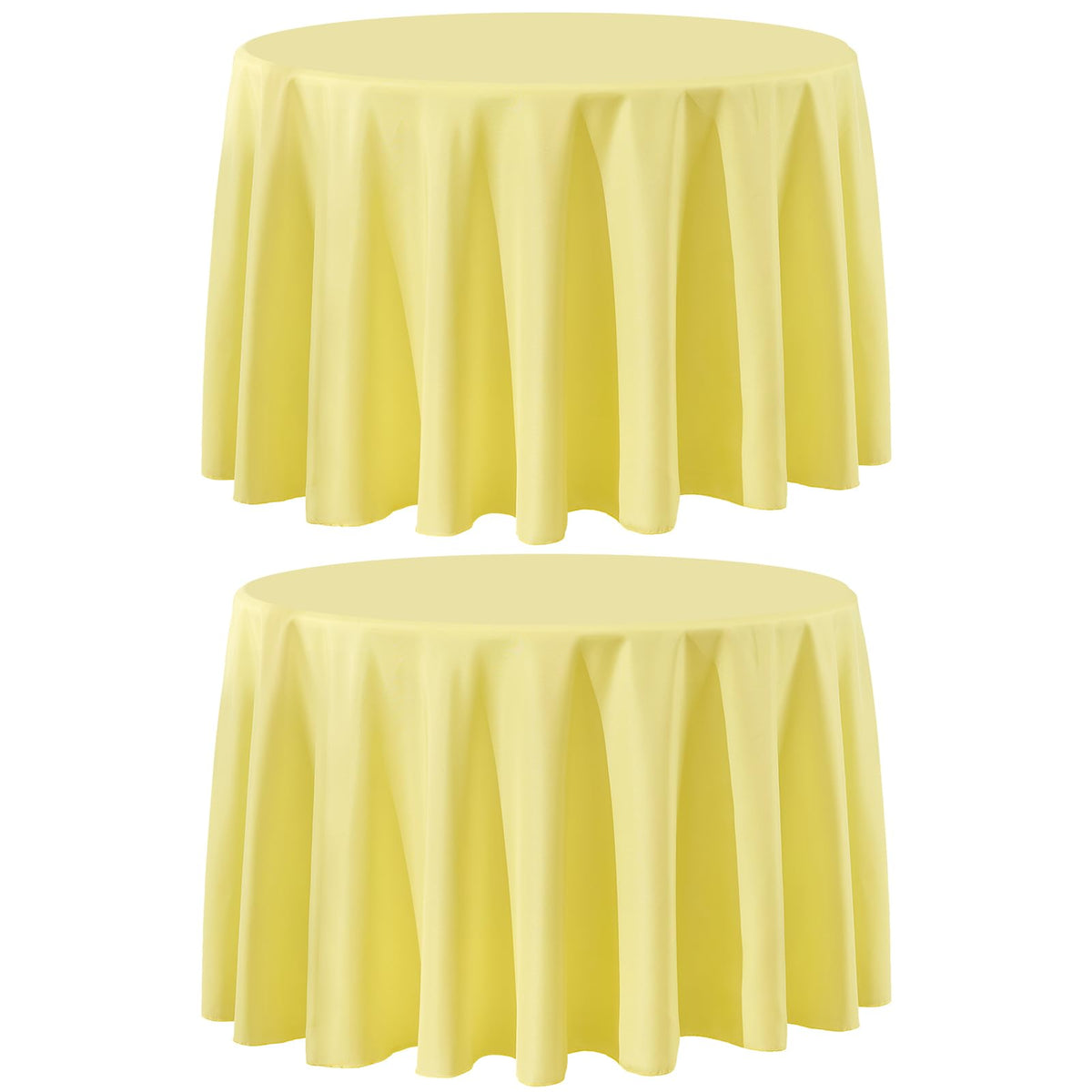 8 Pack Ivory Round Tablecloths 120 Inch for Dining Tables | Washable Decorative Linen Polyester Table Cover for Banquets Buffets Parties and Weddings