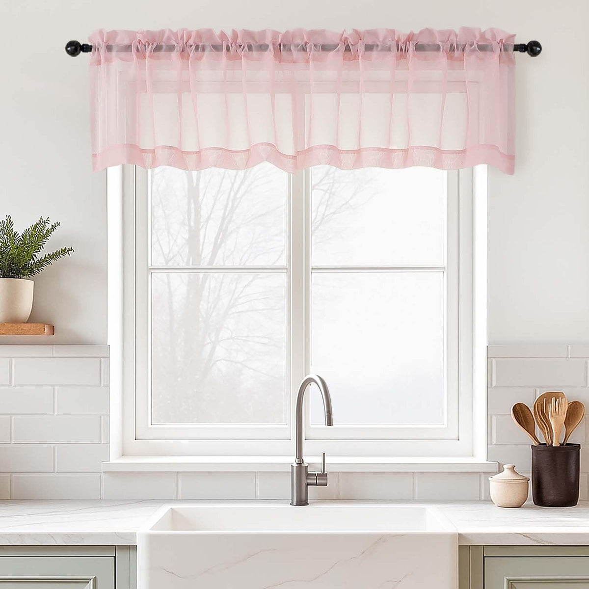 Purple Window Sheer Curtains 54 inch Length, Soft Airy Light Filtering Sheer Curtain 2 Panels Set, Dual Rod Pocket Gauze Purple Drapes for Living Room Bedroom, 2x42Wx54L Inches