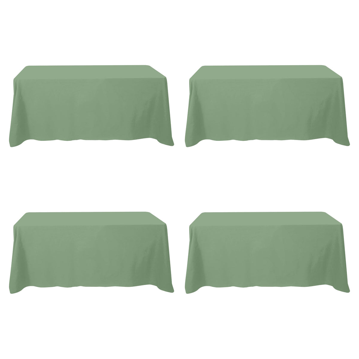 BRILLMAX 6 Pack Ivory Tablecloths 90x132 Inch for 6ft Rectangle Tables | 150 GSM Polyester Fabric, Floor Length Drop, Water, Stain & Wrinkle Resistant Cloth Cover for Wedding Reception Banquet Party