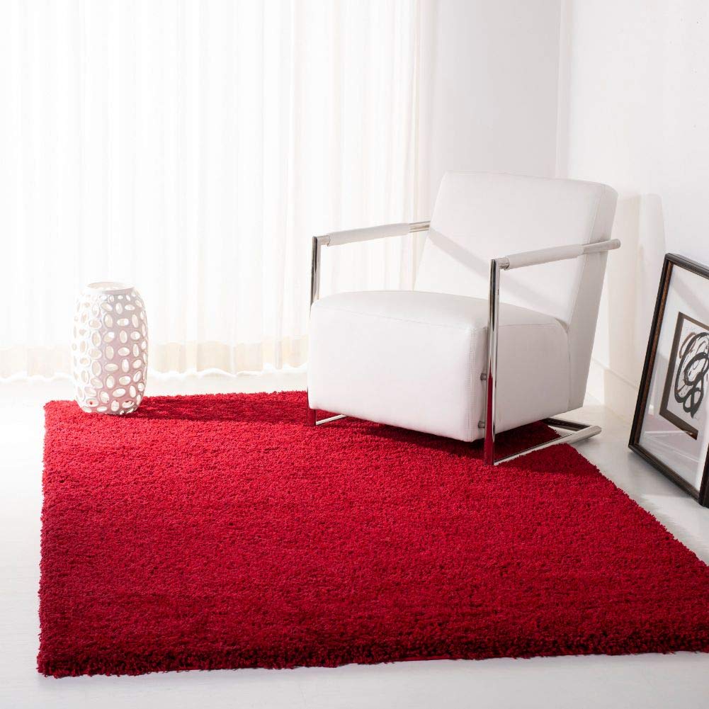 SAFAVIEH California Shag Collection Area Rug - 8' x 10', Ivory, Non-Shedding & Easy to Clean, Ultra Plush Thick Pile, Ideal for Living Room, Bedroom, Dining Space (SG151-1212)