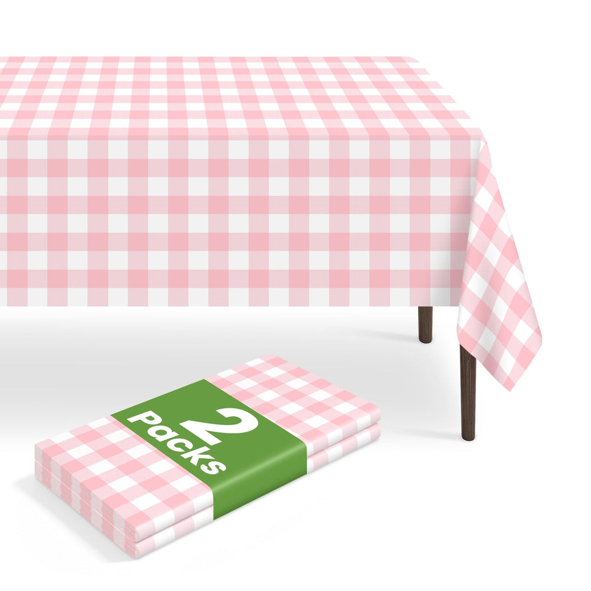 6 Pack Blue and White Checkered Tablecloth, Blue Plastic Table Cloths for Parties Disposable, 54 x 108 inch Waterproof Blue Gingham Camping Tablecloth for Birthday, Party, Picnic