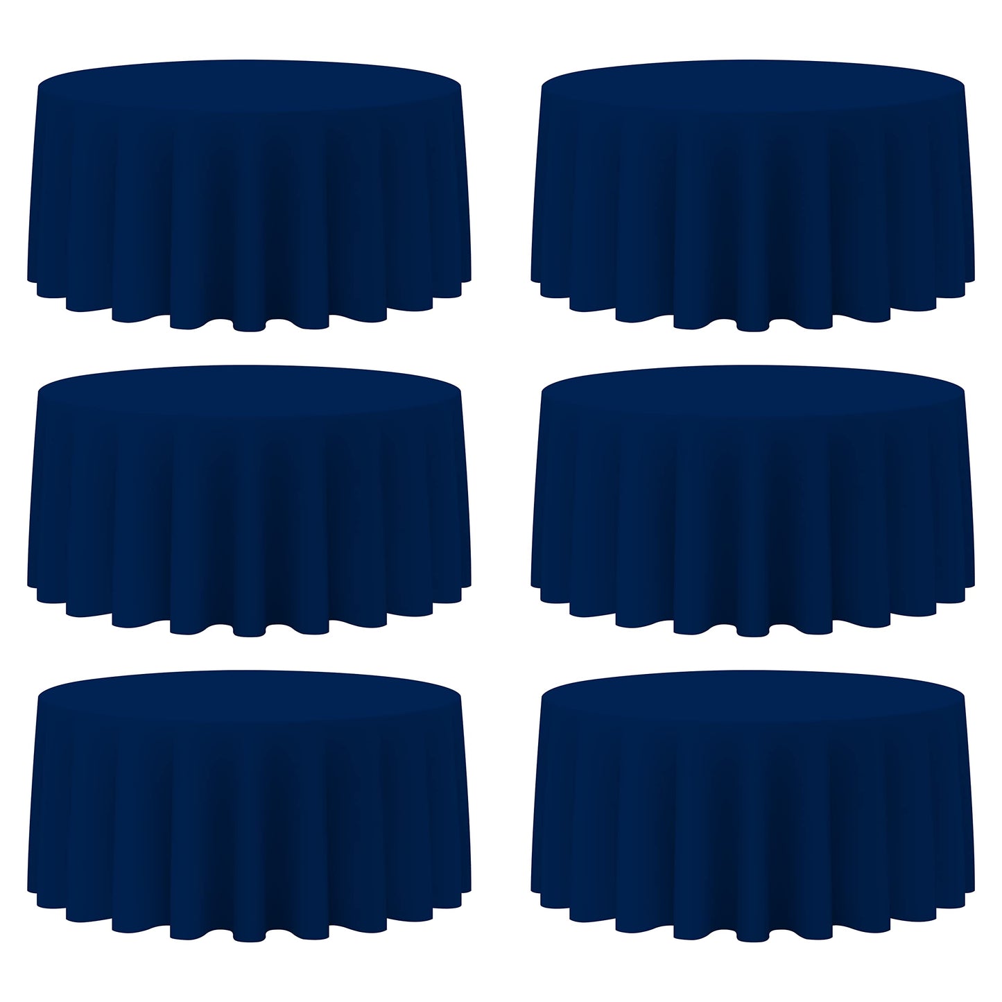 BRILLMAX 4 Pack Ivory Round Tablecloths 108 Inch for 48" Tables | 150 GSM Polyester Fabric, Floor Length Drop, Water, Stain & Wrinkle Resistant Cloth Cover for Wedding Reception Banquet Party