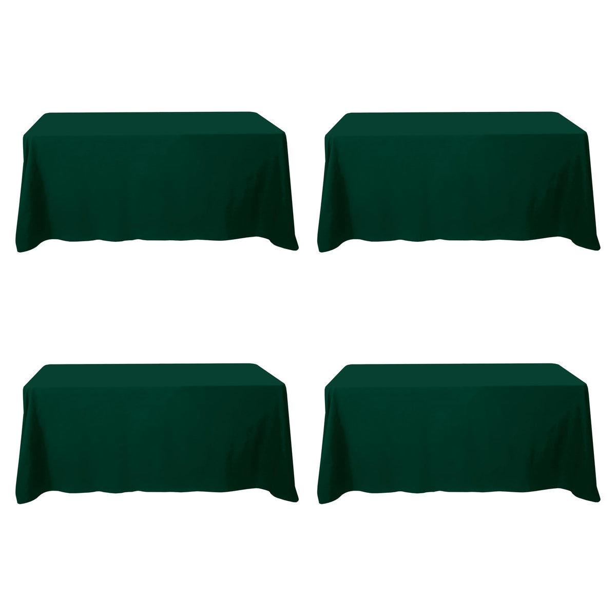 BRILLMAX 6 Pack Ivory Tablecloths 90x132 Inch for 6ft Rectangle Tables | 150 GSM Polyester Fabric, Floor Length Drop, Water, Stain & Wrinkle Resistant Cloth Cover for Wedding Reception Banquet Party