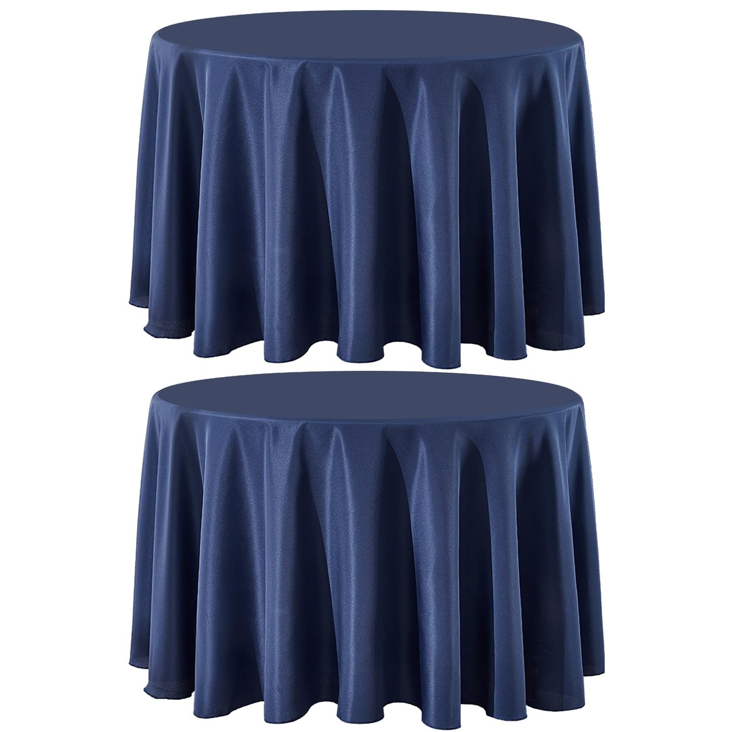 8 Pack Ivory Round Tablecloths 120 Inch for Dining Tables | Washable Decorative Linen Polyester Table Cover for Banquets Buffets Parties and Weddings