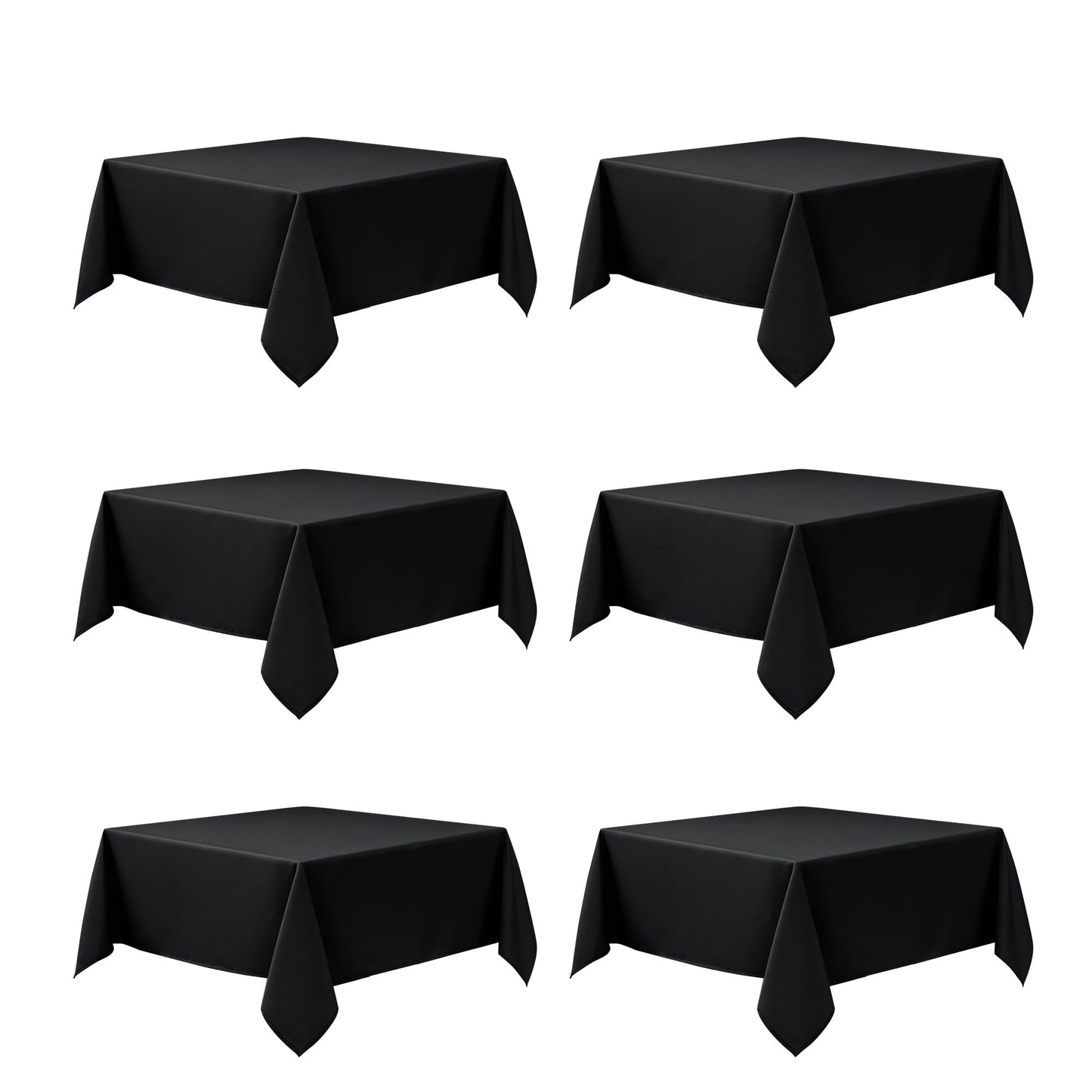 10-Pack White Tablecloths for Rectangle Tables, 60 x 102 Inches | Stain-Resistant Polyester Fabric for 6 Foot Tables - Washable Table Covers for Weddings, Banquets, Birthday, Parties, Events