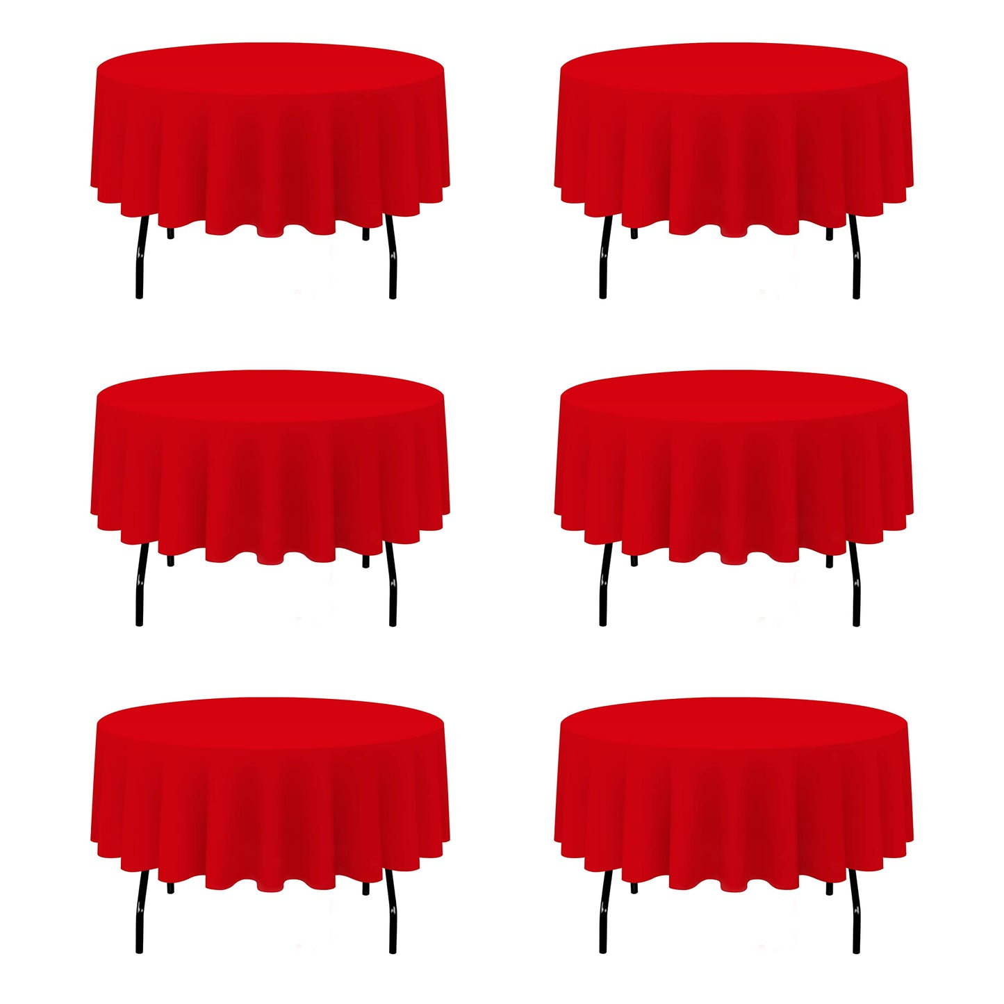 BRILLMAX 4 Pack Ivory Round Tablecloths 108 Inch for 48" Tables | 150 GSM Polyester Fabric, Floor Length Drop, Water, Stain & Wrinkle Resistant Cloth Cover for Wedding Reception Banquet Party
