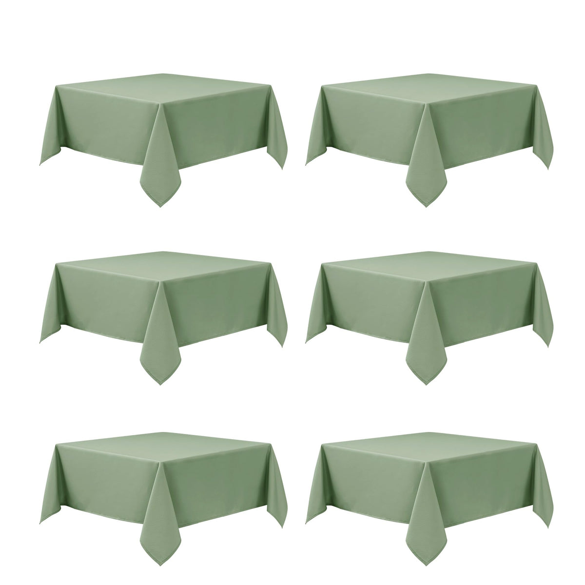 10-Pack White Tablecloths for Rectangle Tables, 60 x 102 Inches | Stain-Resistant Polyester Fabric for 6 Foot Tables - Washable Table Covers for Weddings, Banquets, Birthday, Parties, Events